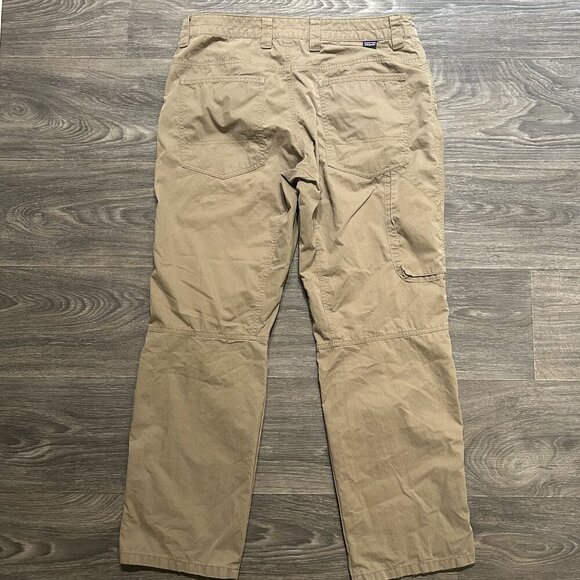 Patagonia Pants 34x31 Lightweight Hiking Straight Leg Organic Cotton Tan READ - Picture 10 of 12